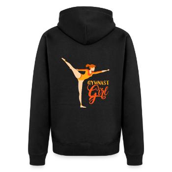 Gymnast Gymnast Girls Gymnastics Gymnastics - Unisex Premium Organic Zip Hoodie - black - Back - Nico (187cm)