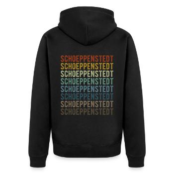 Schoeppenstedt City Rétro Vintage - Veste à capuche bio Premium Unisexe - noir - Dos - Nico (187cm)