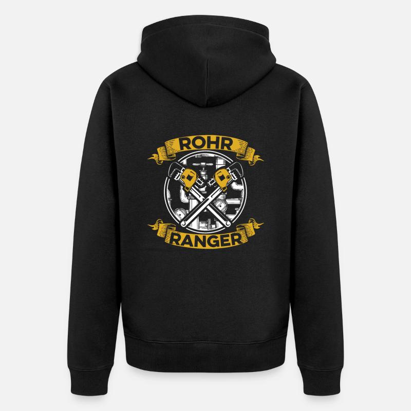 Clé du constructeur de pipeline - Veste à capuche bio Premium Unisexe - noir