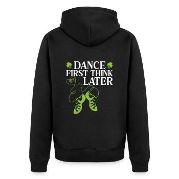 Irish Dance St. Patrick's Dance - Unisex Premium Organic Zip Hoodie - black - Back - Nico (187cm)