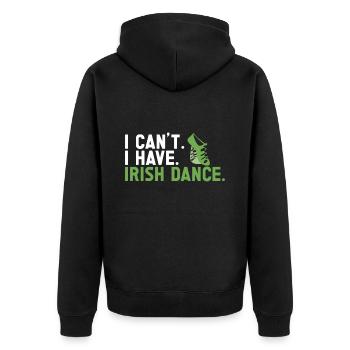 Irish Dance St. Patrick's Dance - Unisex Premium Organic Zip Hoodie - black - Back - Nico (187cm)