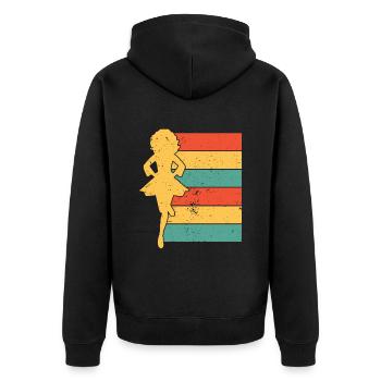 Irish Dance St. Patrick's Dance - Unisex Premium Organic Zip Hoodie - black - Back - Nico (187cm)