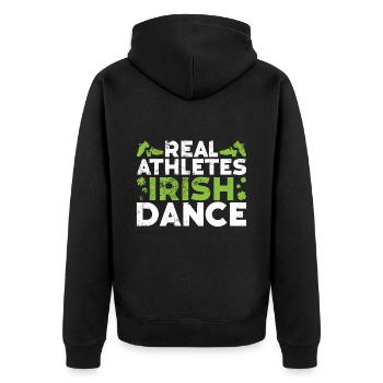 Irish Dance St. Patrick's Dance - Unisex Premium Organic Zip Hoodie - black - Back - Nico (187cm)