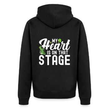 Irish Dance St. Patrick's Dance - Unisex Premium Organic Zip Hoodie - black - Back - Nico (187cm)