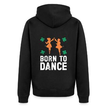 Irish Dance St. Patrick's Dance - Unisex Premium Organic Zip Hoodie - black - Back - Nico (187cm)