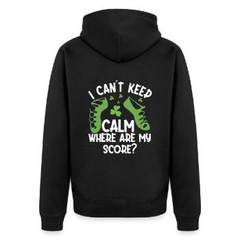 Irish Dance St. Patricks Tanz - Unisex Premium Bio Zip Hoodie - Schwarz - Hinten - Nico (187cm)