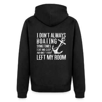 I don't always drive design for ship captain - Unisex Premium Organic Zip Hoodie - black - Back - Nico (187cm)