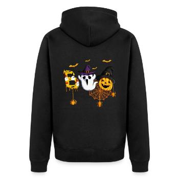 Drôle de sorcière fantômes Halloween Enfants Costume Boo - Veste à capuche bio Premium Unisexe - noir - Dos - Nico (187cm)
