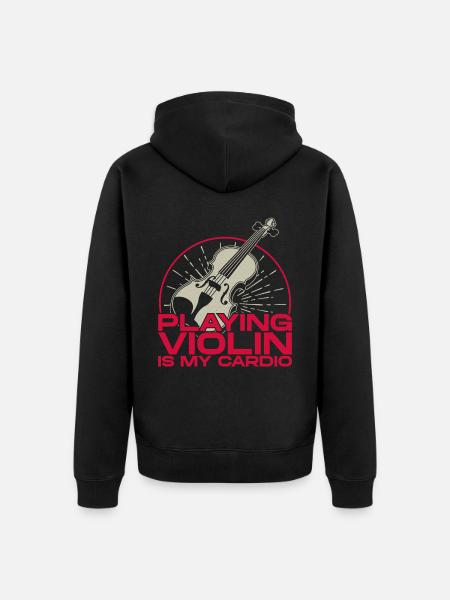 Violin Violinist Playing Violin Is - Unisex Premium Organic Zip Hoodie - black
