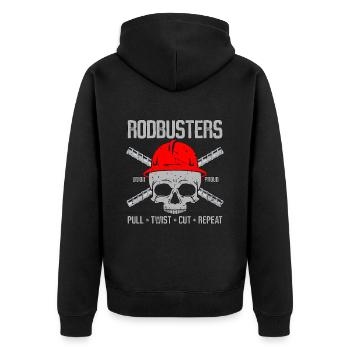 Ferronnier Rodbusters Pull Twist Cut Arc Soudage - Veste à capuche bio Premium Unisexe - noir - Dos - Nico (187cm)
