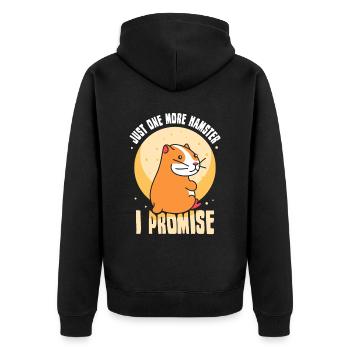 Nur Noch Ein Hamster Versprochen Haustier Besitzer - Unisex Premium Bio Zip Hoodie - Schwarz - Hinten - Nico (187cm)
