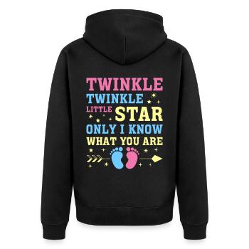 Twinkle Twinkle Little Star sexual partner - Unisex Premium Organic Zip Hoodie - black - Back - Nico (187cm)