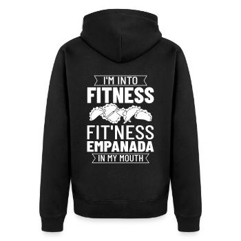 Empanada Argentine Dumpling Espagne - Veste à capuche bio Premium Unisexe - noir - Dos - Nico (187cm)