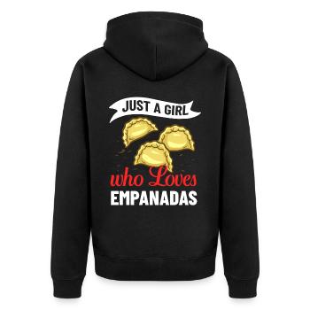 Empanada Argentine Dumpling Espagne - Veste à capuche bio Premium Unisexe - noir - Dos - Nico (187cm)