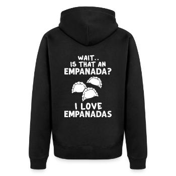 Empanada Argentine Dumpling Espagne - Veste à capuche bio Premium Unisexe - noir - Dos - Nico (187cm)