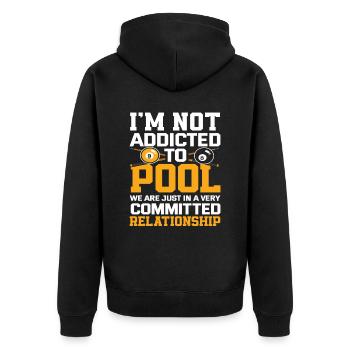 Billiard Hobby Passion Billiard Player - Unisex Premium Organic Zip Hoodie - black - Back - Nico (187cm)