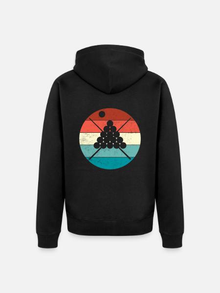 Billard - Unisex Premium Bio Zip Hoodie - Schwarz