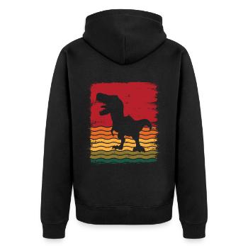 T-Rex - Veste à capuche bio Premium Unisexe - noir - Dos - Nico (187cm)