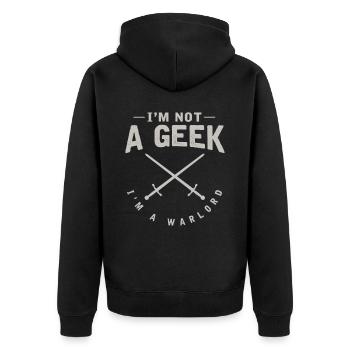 Larp, Larping, Jeu de rôle - Veste à capuche bio Premium Unisexe - noir - Dos - Nico (187cm)