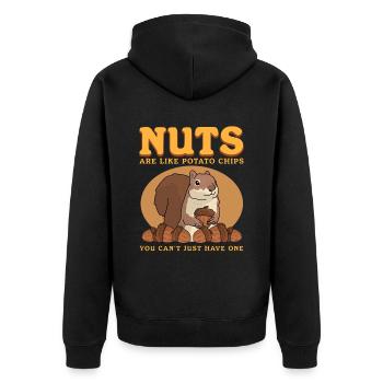 Cute Squirrel Grey Squirrel Squirrel Gift - Unisex Premium Organic Zip Hoodie - black - Back - Nico (187cm)