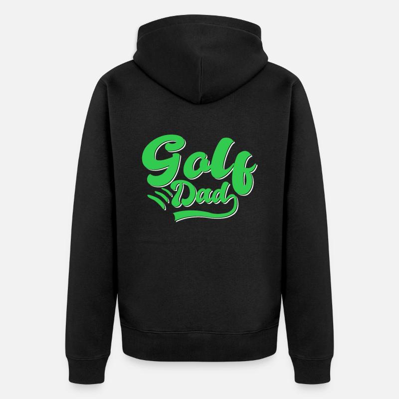 Cadeau Papa Golf - Veste à capuche bio Premium Unisexe - noir
