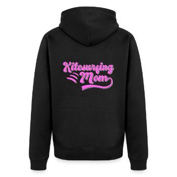 Kite Surfing Mama Gift - Unisex Premium Organic Zip Hoodie - black - Back - Nico (187cm)
