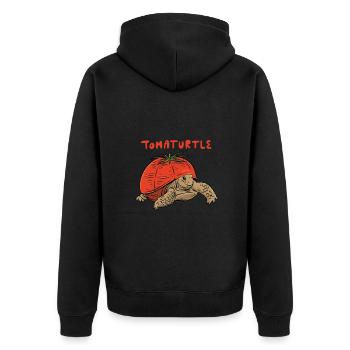 Nourriture pour animaux de compagnie tomate légumes « tortue de tomate ». - Veste à capuche bio Premium Unisexe - noir - Dos - Nico (187cm)