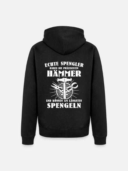 Spengler Spengeln Karosseriespengler - Unisex Premium Bio Zip Hoodie - Schwarz