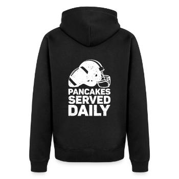 Lineman Football Player Offensive Defense - Unisex Premium Organic Zip Hoodie - black - Back - Nico (187cm)