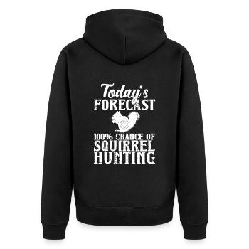 Squirrel hunting - Unisex Premium Organic Zip Hoodie - black - Back - Nico (187cm)