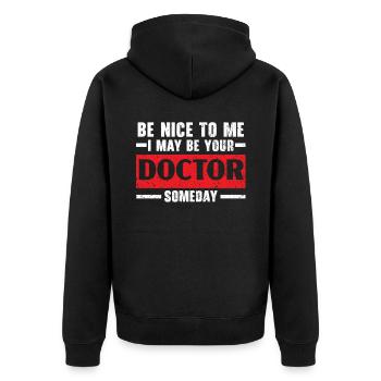 Médecin Médecine Médecine Médecin Soins de santé - Veste à capuche bio Premium Unisexe - noir - Dos - Nico (187cm)