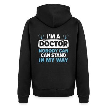 Médecin Médecine Médecine Médecin Soins de santé - Veste à capuche bio Premium Unisexe - noir - Dos - Nico (187cm)