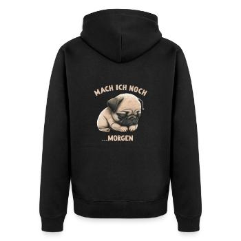 Je ferai du carlin demain - Veste à capuche bio Premium Unisexe - noir - Dos - Nico (187cm)