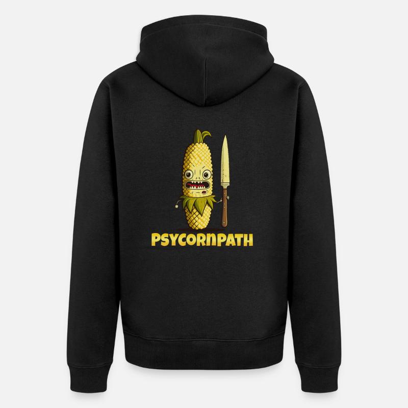 Pyscornpath Cornhole Teammitglied Design - Unisex Premium Bio Zip Hoodie - Schwarz