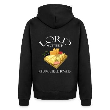 Charcuterie design for cheesemakers - Unisex Premium Organic Zip Hoodie - black - Back - Nico (187cm)