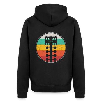 Drag Racing Race Car Retro Vintage - Unisex Premium Bio Zip Hoodie - Schwarz - Hinten - Nico (187cm)