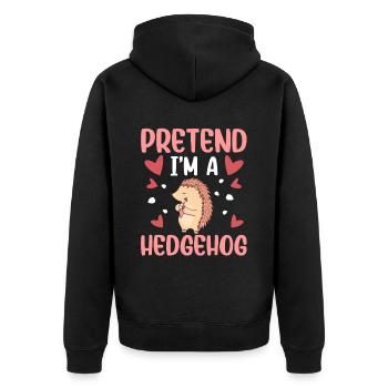 Imaginez que je suis un hérisson mignon - Veste à capuche bio Premium Unisexe - noir - Dos - Nico (187cm)