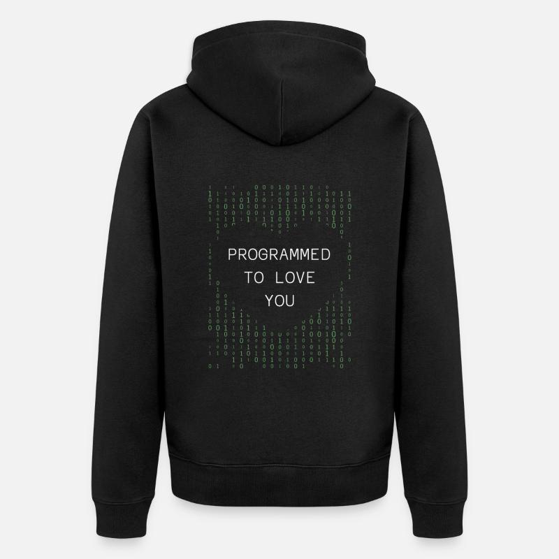 Entwickler Coder Programmierer - Unisex Premium Bio Zip Hoodie - Schwarz