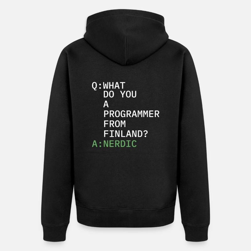 Entwickler Coder Programmierer Komisch - Unisex Premium Bio Zip Hoodie - Schwarz