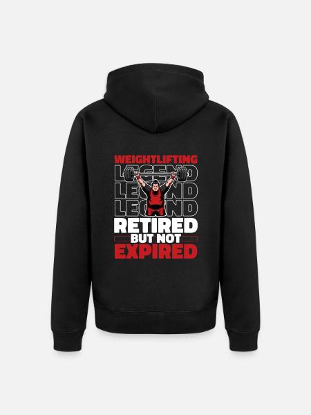 Tyngdlyftning Pensionerad tyngdlyftare - Ekologisk premiumluvjack unisex - svart