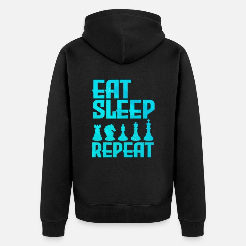 Échecs - Veste à capuche bio Premium Unisexe - noir