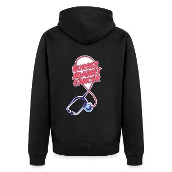 Nurse Stethoscope - Unisex Premium Organic Zip Hoodie - black - Back - Nico (187cm)