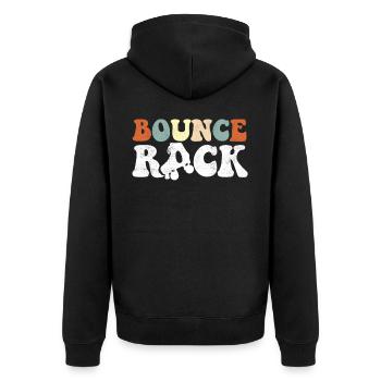 Skaten, Rollschuhlaufen - Unisex Premium Bio Zip Hoodie - Schwarz - Hinten - Nico (187cm)