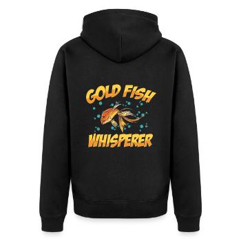 Goldfisch Flüsterer Karpfen Japan Aquarium - Unisex Premium Bio Zip Hoodie - Schwarz - Hinten - Nico (187cm)
