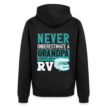 Camping-car, Camping-car, Camping camping-car - Veste à capuche bio Premium Unisexe - noir - Dos - Nico (187cm)