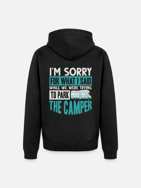 Wohnmobil, Wohnmobil, Wohnmobilcamping - Unisex Premium Bio Zip Hoodie - Schwarz