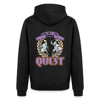 Pour toute la quête - Larping - Veste à capuche bio Premium Unisexe - noir - Dos - Nico (187cm)
