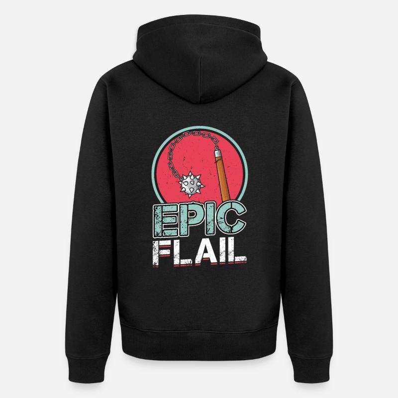 Fléau épique - Larping - Veste à capuche bio Premium Unisexe - noir