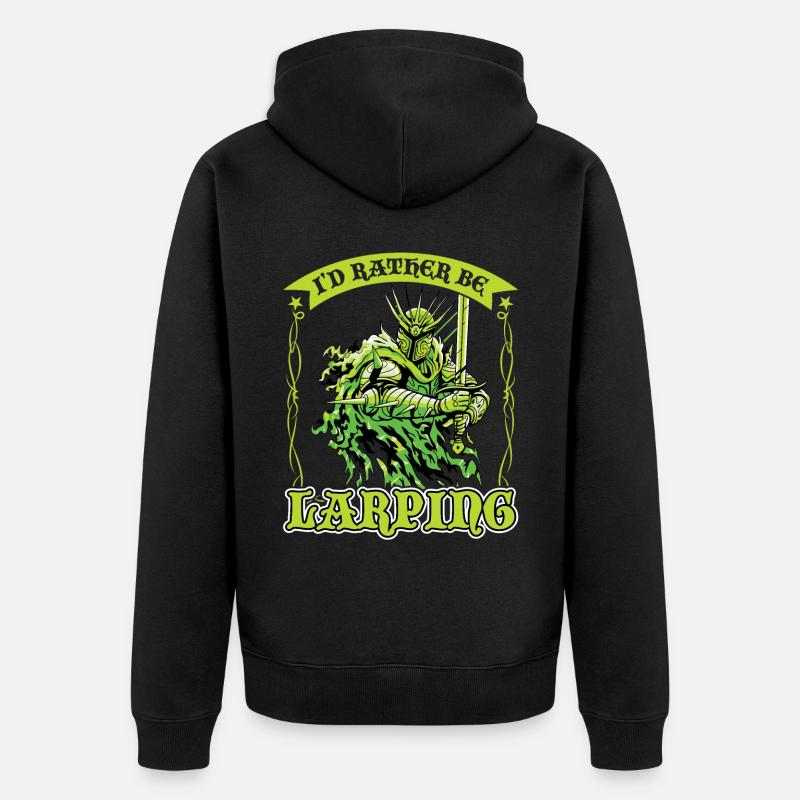 Je préfère être Larping - Veste à capuche bio Premium Unisexe - noir
