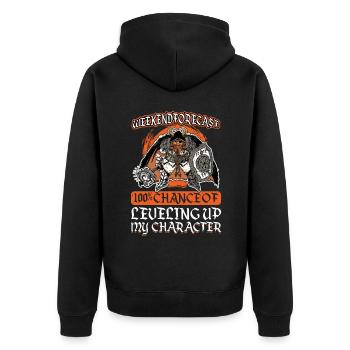 Améliorer mon personnage - Larping - Veste à capuche bio Premium Unisexe - noir - Dos - Nico (187cm)